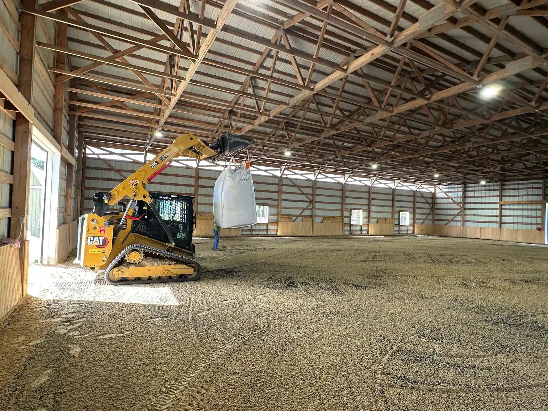 CAT 265 Track Loader Bulk Bag Indoor Arena Footing Newport N