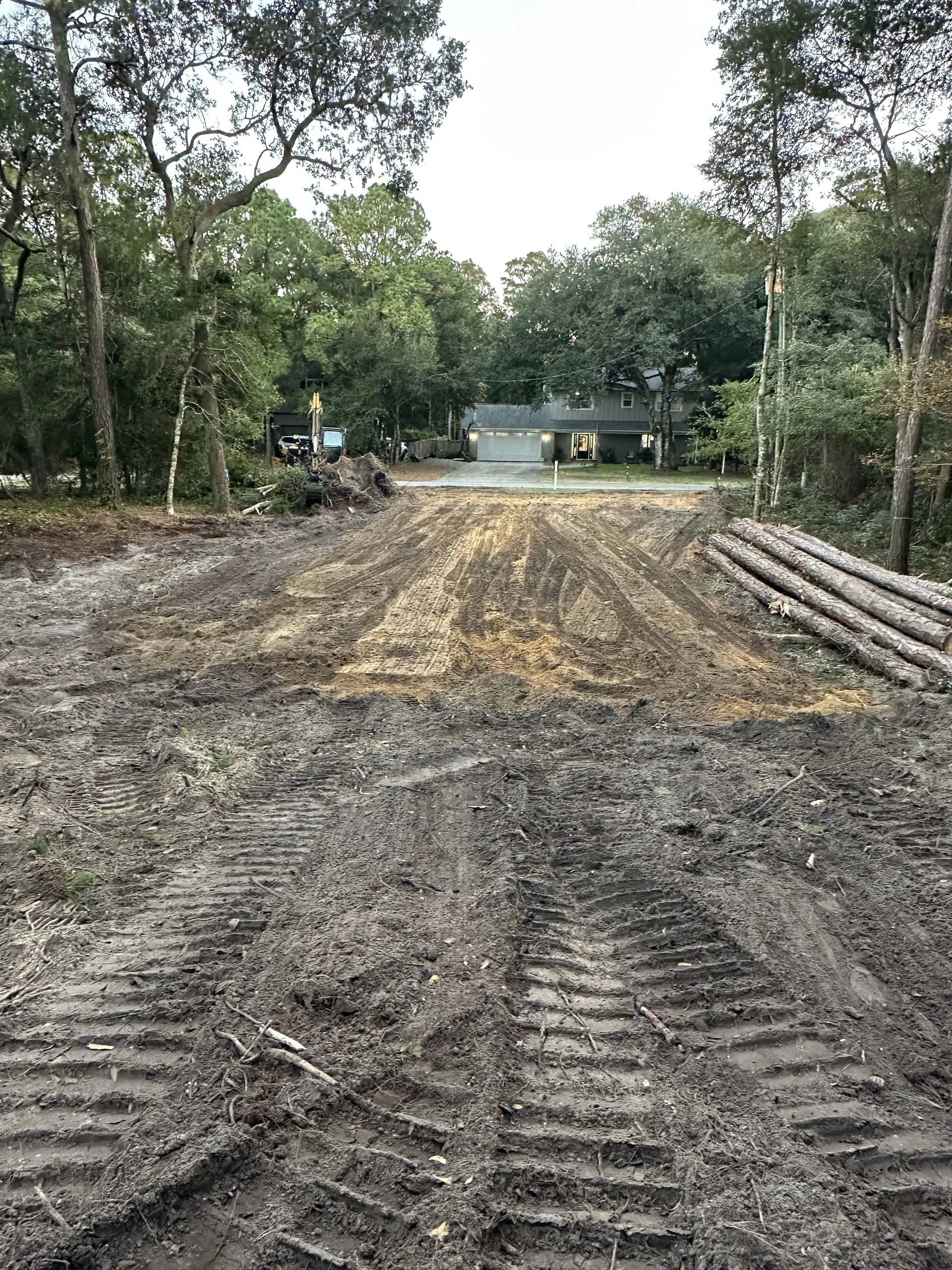 Cleared Lot Graded Driveway Beaufort NC