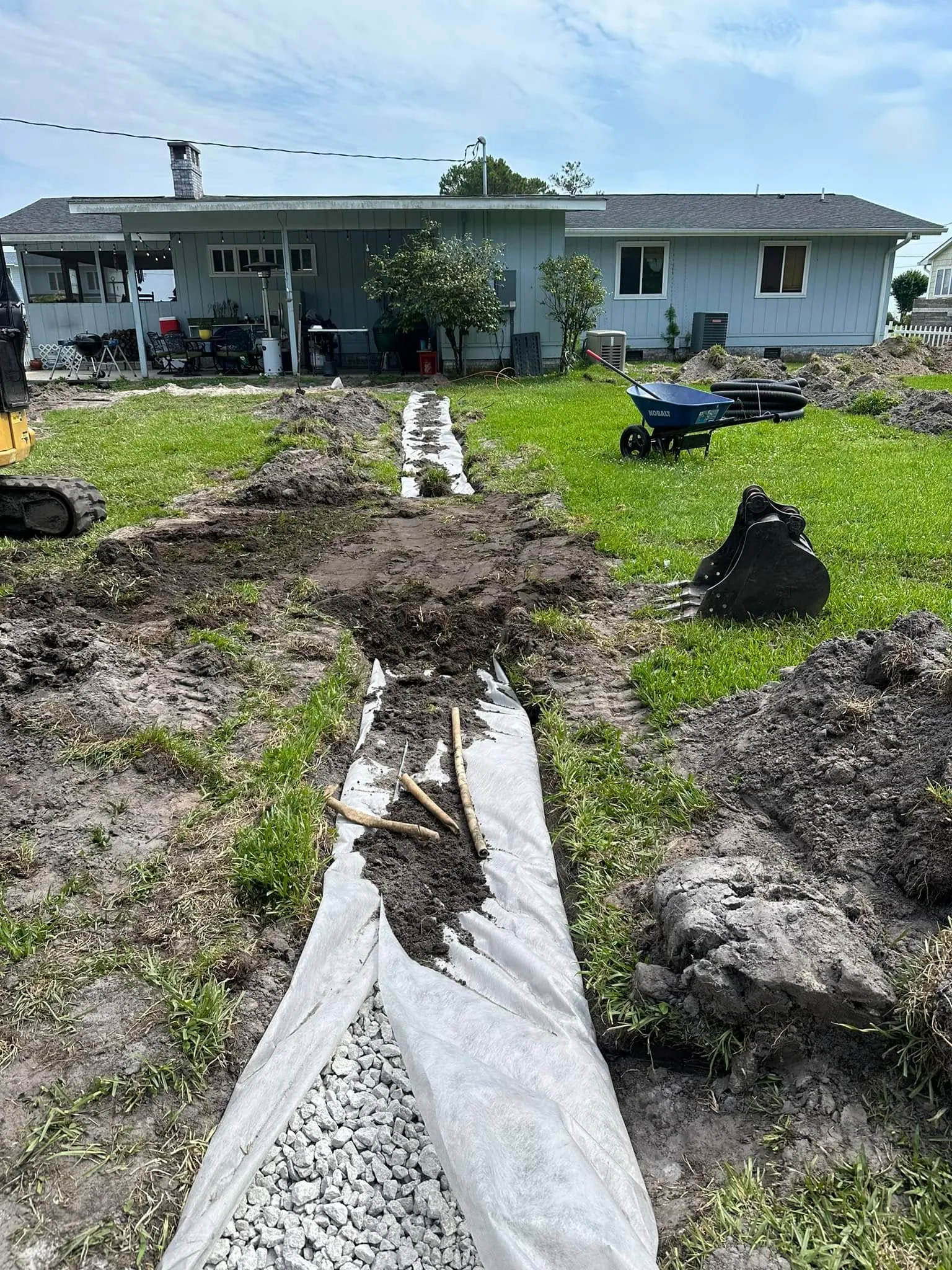 French Drain Installation in Beaufort, NC